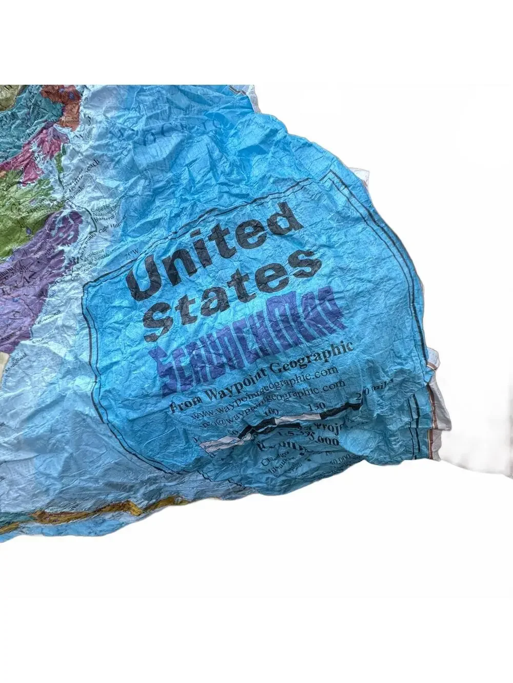 USA ScrunchMap Weatherproof Foldable Educational Map